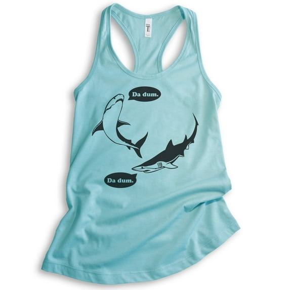 Da Dum Shark Tank Top, Ladies Racerback Tank Top, Vacation Tank, Shark Tanks, Summer Tank, Cancun, Medium