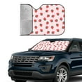 thumbnail image 4 of Bingfone Strawberry Floral Car Windshield Sun Shade Protector Keep Your Vehicle Cool Sun Shield Visor Cover Foldable for Car Truck SUV-Small, 4 of 8
