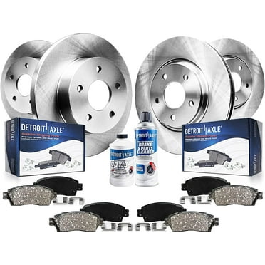 Detroit Axle - Brake Kit for 2013-2017 Chevy Trax Buick Encore, Disc Brake Rotors 2014 2015 2016 Ceramic Brakes Pads with Hardware Replacement : 11.81" inch Front and 10.55" inch Rear Rotor