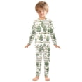 thumbnail image 6 of FORMRS Long Sleeve Top and Pants Pajama Set for Niños 2-Piece Sleepwear, Sizes 18M-8Y, Watercolor Horses Pattern, 6 of 6
