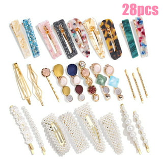 Haobase 12 Pcs Pearl Hair Clips Large Hair Clips Pins Barrette Ties Hair  for Women Girls