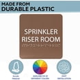 thumbnail image 2 of ADA CENTRAL SIGNS - 6" X6" Sprinkler Riser Room Sign - ADA Compliant Tactile Graphics Grade 2 Braille Text Acrylic Wall Sign - Emergency Response, Security Signs for Offices, Schools, Apartments, 2 of 7