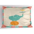 thumbnail image 1 of Circus Pillow Sham Grungy Background with Rays of Beams and Elephant Holding Plates Standing in Balance, Decorative Standard Queen Size Printed Pillowcase, 30 X 20 Inches, Multicolor, by Ambesonne, 1 of 2