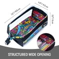 thumbnail image 5 of ZIPIT: Lenny Pencil Case - Clear & Doodles - Large Storage Capacity Zipper Pouch, Colorful Makeup-Stationery Bag, School-Office-Travel, Kid-Teen-Adult, 5 of 10