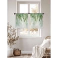 thumbnail image 2 of Green Palm Leaves Sheer Curtains 54 Inch Length 2 Panels Set, Summer Botanical Tropical Voile Window Treatment Rod Pocket Short Kitchen Curtains Drapes for Bedroom 52"x54"x2, 2 of 7