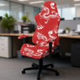 thumbnail image 5 of HELLHERO Dragon Pattern 4 Pcs Gaming Chair Cover with Arms for Gamer, Spandex Office Chair Covers Slipcovers Decorative Non Slip Armrest Covers for Home Office, 5 of 10