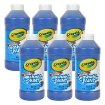 Crayola Washable Paint, Blue, 16 oz. Bottles, Pack of 6