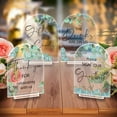 thumbnail image 4 of 4 letreros de boda de acrílico de 5 x 7 pulgadas con soportes, letreros de recepción de boda de acrílico transparente con hojas, letrero de libro de visitas, letrero de obsequios y tarjetas, letrero, 4 of 8