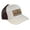 Khaki/Brown, variant on Georgia License Plate Leather Patch Adjustable Snapback Trucker Hat, Black/Black