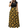 thumbnail image 2 of SMihono Robe Maxi Bohème d'Été pour Femmes Grande Taille Robe d'Été Unie Colorée Manches Courtes Robes de Plage Décontractées Maxi Robe de Plage, 2 of 5