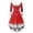 Light pink, variant on Women's Vintage Christmas Printed Midi Dress - Casual Cocktail Party Festive Wear, Black, L
