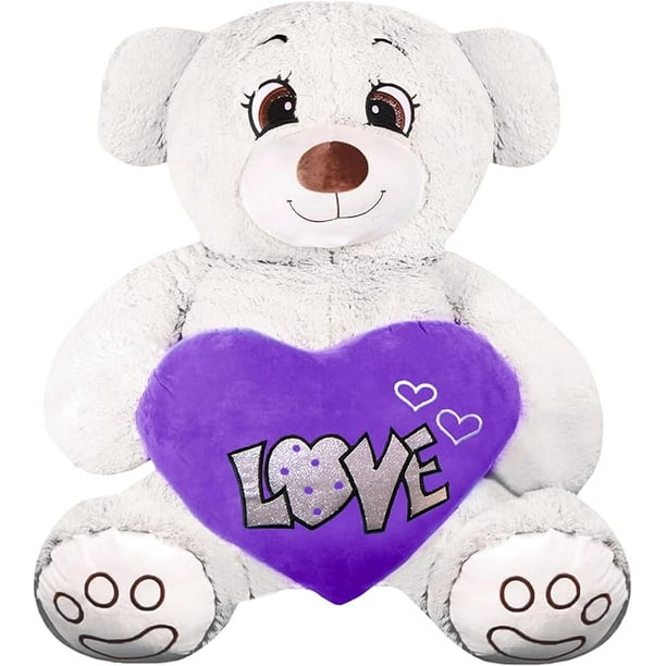 Oso Rechoncho PELUCHERIA LOVE con corazon morado
