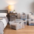 thumbnail image 4 of 6 pack Clear Plastic Storage Bin with Lid, 22" Latching Container, Stackable Organization Box for Home & Office, 50 Quart, 4 of 5