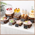 thumbnail image 4 of 8 Pcs Wooden Buffet Risers with  Signs - Rustic Cake Stands for Dessert Display, 4 of 6