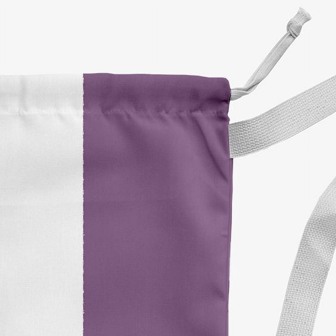 Simply Daisy Joy on a Stripe 18 x 29 inch Lavender Laundry Bag
