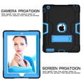 thumbnail image 3 of Dteck Shockproof Case For iPad 2 3 4, Heavy Duty Hybrid Kickstand Back Cover Black/Blue, 3 of 5