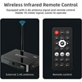 thumbnail image 5 of Bluetooth 5.4 Audio Receiver Adapter, 3 in 1 Wireless NFC to RCA Stereo Audio Amplifier Adapter with Remote Control, Audio Adapter for Home Stereo/Speakers,Supports RCA,3.5 mm AUX,USB,TF Card,NFC, 5 of 9