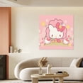 thumbnail image 4 of Hello Kitty Cartoon Canvas Wall Art Cartoon Wall Decor | HD Printed & Wooden framed wall art | Modern Wall Decor for Gift | Kids Room Decor | Made in USA 8x8 Inch, 4 of 5