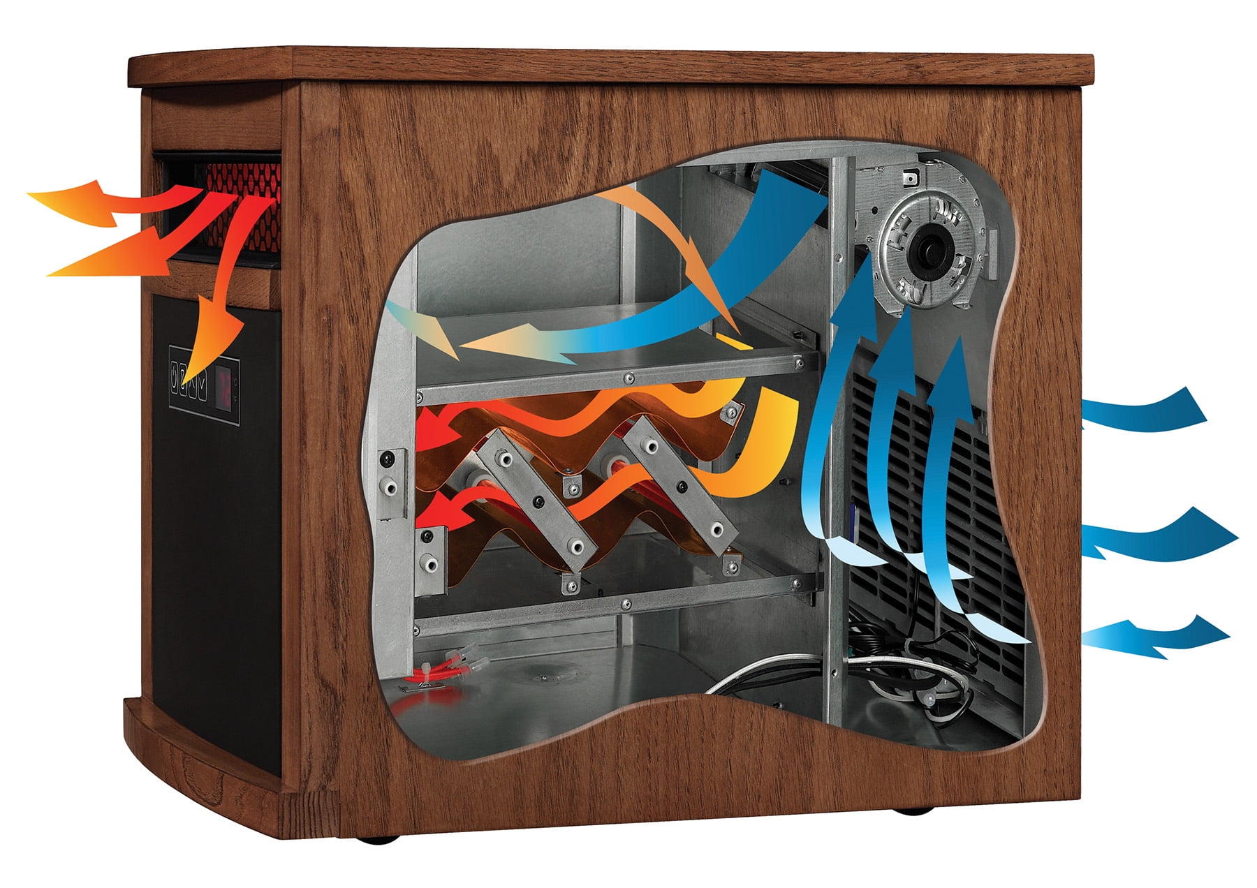 Duraflame® Portable Electric Infrared Quartz Heater, Oak - Walmart.com