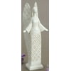 16" Elegant Off-White Wood-Like Angel Figure