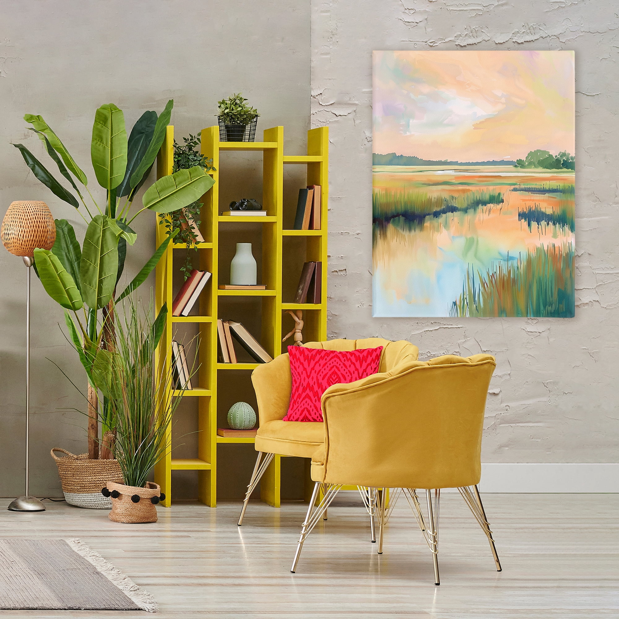 Stupell Industries Marsh Sunset over Tranquil Stream Canvas Wall Art, design by LSR Design Studio