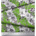 thumbnail image 2 of Soimoi Poly Georgette Fabric Leaves & Flower Floral Printed Craft Fabric by the Yard 42 Inch Wide, 2 of 3