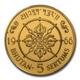 thumbnail image 2 of 1966 Bhutan Gold 5 Sertums Jigme Wangchuck PR-67 CAM PCGS, 2 of 2
