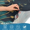 thumbnail image 5 of Yayeee Kitchen Curtains Tier Set of 2 Light Filtering 57"x36" Over Sink Window Panels, Gold Peacock Pattern, 5 of 7