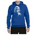thumbnail image 2 of Manilyn Monroe Skull Face and Body Tattoo | Mens Pop Culture Hooded Sweatshirt Graphic Hoodie, Royal, Large, 2 of 4