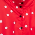 thumbnail image 6 of TGSLY Polka Dot Cropped Jacket for Women Lightweight Soft Stand Collar Long Sleeve Coat Side Adjustable Drawstring Ruched Hem Outerwear Jacket XS, 6 of 7