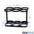 thumbnail image 5 of AireMed Oxygen Tank Holder – Holds (6) E, D or M9/C Size Tanks - Heavy-Duty Oxygen Cylinder Rack for Storage and Transportation – Floor Mountable Oxygen Rack - 4.5" Diameter, 5 of 5