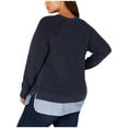 thumbnail image 2 of TOMMY HILFIGER $110 Womens New 1278 Blue Layered Look Sweater 1X Plus B+B, 2 of 2