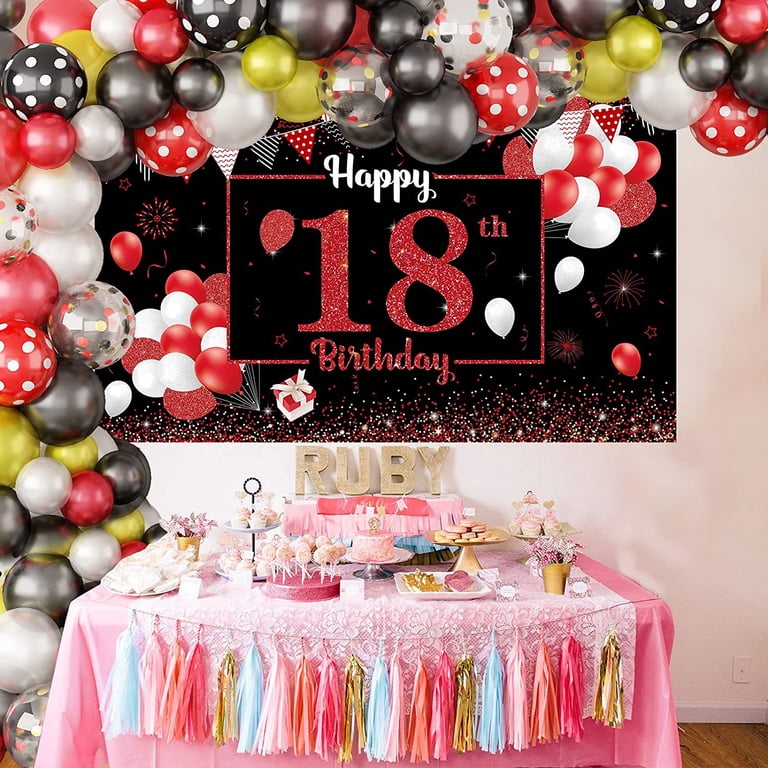 18th Birthday Party Table Decoration Ideas