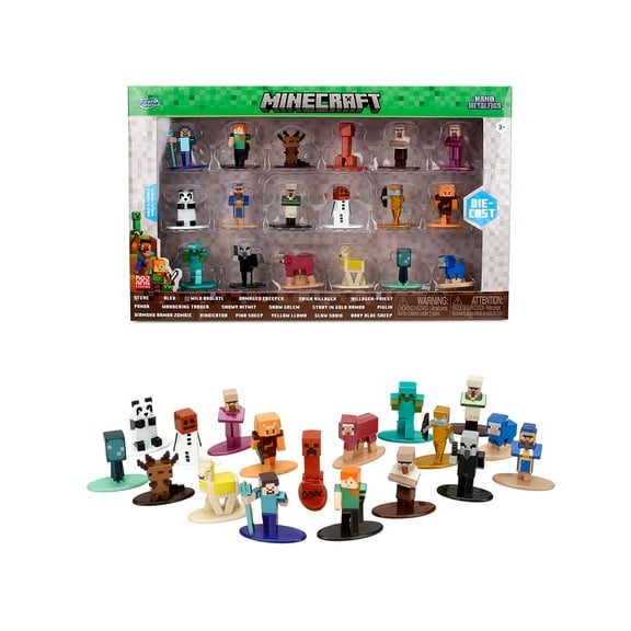 Jada 36782 Minecraft Diecast Figures Wave 2 Nano Metalfigs Series - Set of 18