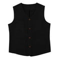 thumbnail image 4 of Bcfgryg Men's Wool Blend Vest Casual Formal Sleeveless V Neck Outerwear For Daily Wear Home Party Spring Autumn Winter Mens Waterproof Jacket Black L, 4 of 5