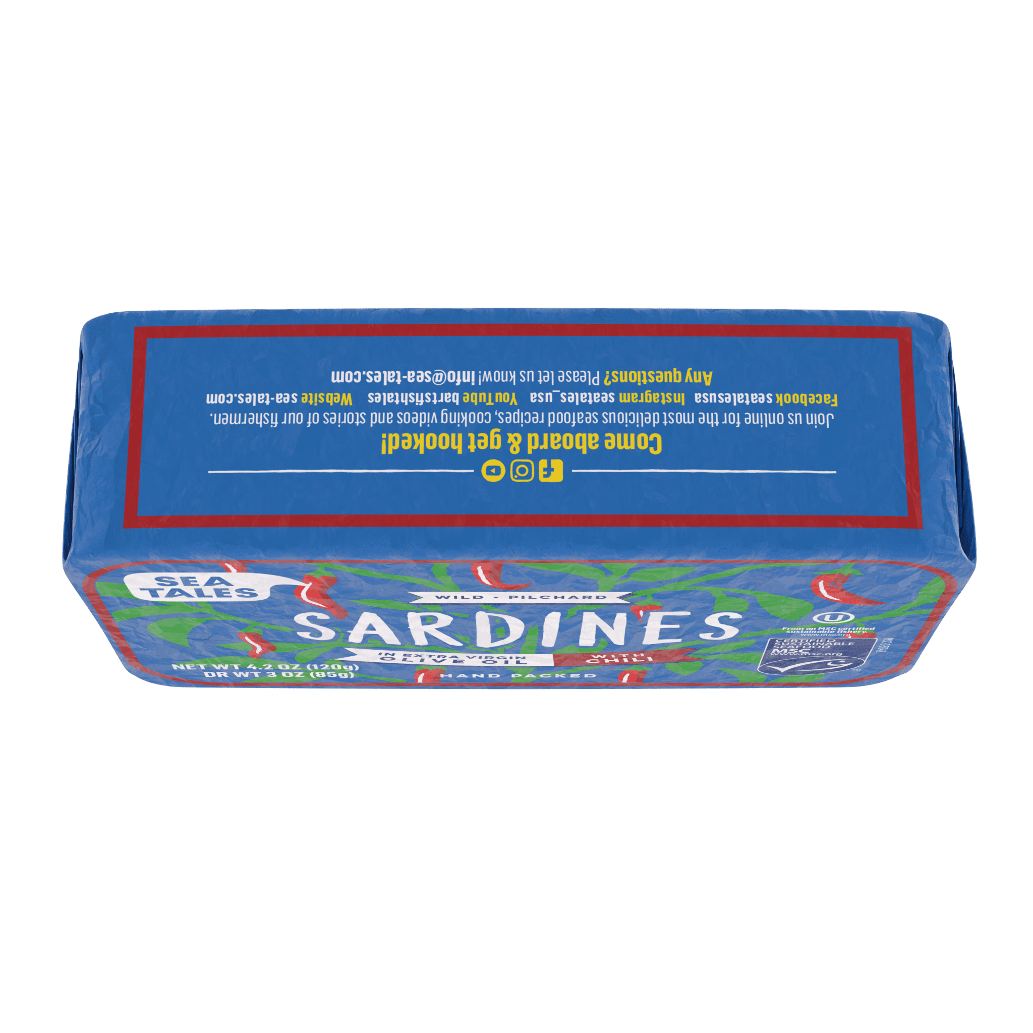 Sea Tales MSC Wild Caught Sardines in Olive Oil with Chili (HW)