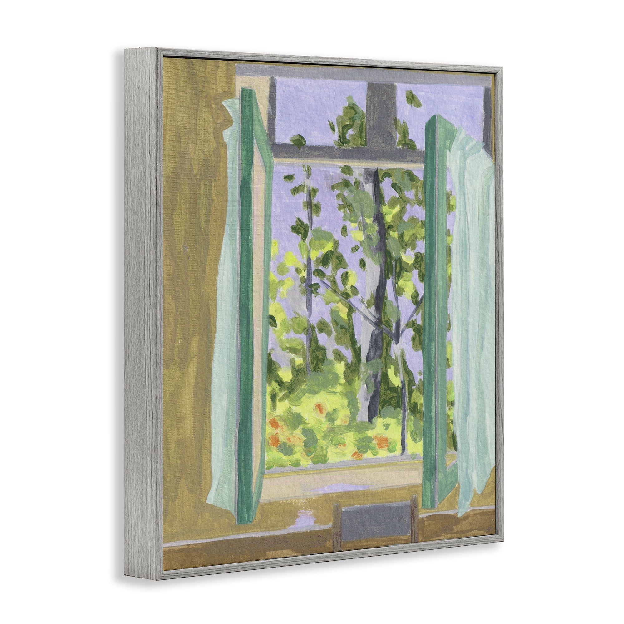 A Seat For Spring Gray Framed Giclee Art, design by Melissa Wang