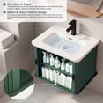 thumbnail image 6 of YOCWO 24" Bathroom Vanity with Sink Top, Wall Mounted Cabinet for the Washbasin with Sliding Door and Storage, Green, 6 of 8