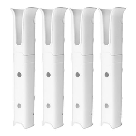 APLVFFZH 4Pcs Fishing Rod Holder Bracket Side Mount Easy Install Bracket Tube Fishing Rod White