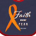 thumbnail image 4 of Inktastic Faith over Fear Leukemia Awareness with Orange Ribbon Boys or Girls Baby Bib, 4 of 4