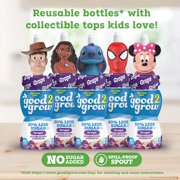 (2 pack) good2grow 6oz 50% Less Sugar Grape Juice Single Serve (Character Tops Vary)