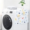 thumbnail image 4 of Refrigerator Dust Cover – Universal with Side Storage Pockets,Waterproof Fridge Top Protector Mat for Home & Kitchen,Clear Decorative Freezer Cover, 4 of 5