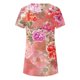 thumbnail image 5 of Blusas de Manga Corta para las Mujeres Botón Impreso Cuello Redondo Top Casual, Blusas para las Mujeres Casual, 5 of 5