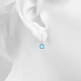 thumbnail image 6 of Aonejewelry1.80 Carats Gemstone Diamond Dangling Earrings for Women In 14K White Gold Prong-Setting, 6 of 6