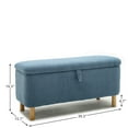 thumbnail image 5 of ARCTICSCORPION Modern Boucle Fabric Storage Ottoman Bench, Entryway Bench with Large Storage Space for Home End of Bed, Blue, 5 of 5