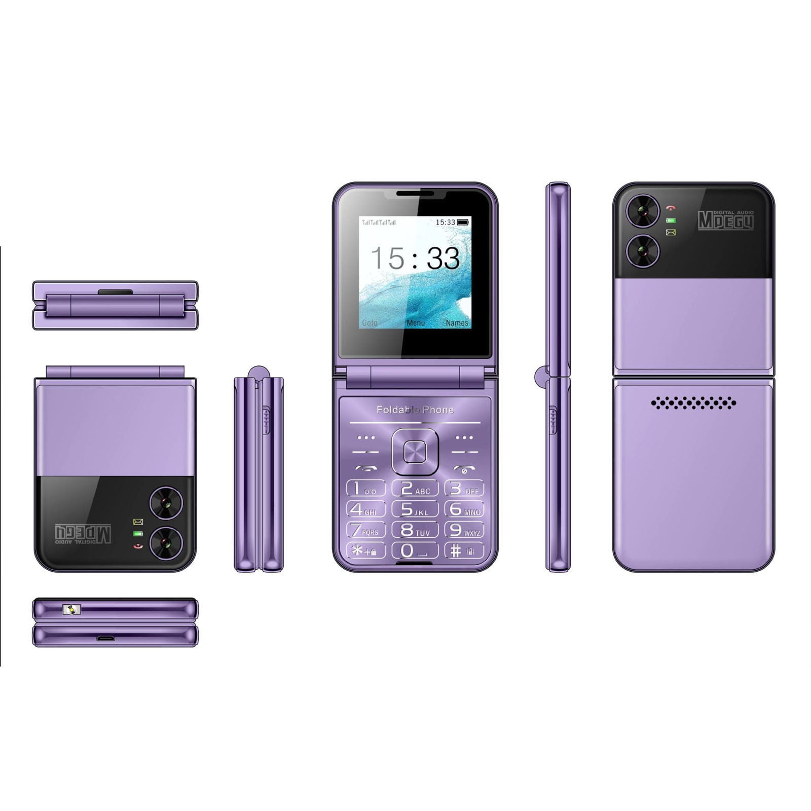 Haliyee Elderly Flip Phone with 2.6" Large Screen & 4800mAh Battery - Senior-Friendly Cell Phone with SOS,Flashlight,Loud Speaker & Dual SIM for Easy Use,Cheap Cell phone