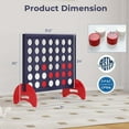 thumbnail image 3 of Costway 4-in-a-row Game Set with 42 PCS Chips & 600D Oxford Fabric Carrying Bag Wooden Blue, 3 of 10