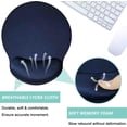 thumbnail image 3 of Mouse Pad with Wrist Support, Ergonomic Mouse Pad with Memory Foam Wrist Rest Cushion, Non-Slip Rubber Base Gaming Mice Pad for Home Office Computer Laptop, Navy Blue, 3 of 14