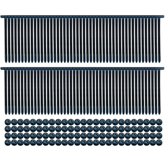 ICERUN 100PCS Nylon Universal Cable Tie Buckle – Heavy Duty Self-Locking Zip Ties Holder with Pin & Button Design,Plastic Cable Ties Tool Fasteners Car Body,UV Resistant Zipties