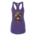 thumbnail image 3 of My Favorite Breed is The One In Need | Colorful Labrador Dog | Dean Russo Art Animal Lover Ladies Racerback Sleeveless Top, Purple Rush, S, 3 of 5
